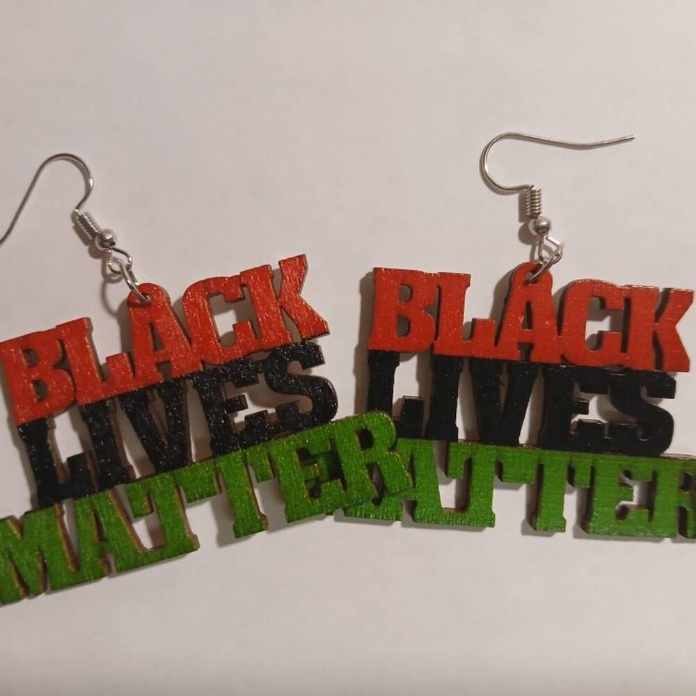 Afrocentric Earrings / Black Lives Matters Earrings / Wooden Earrings